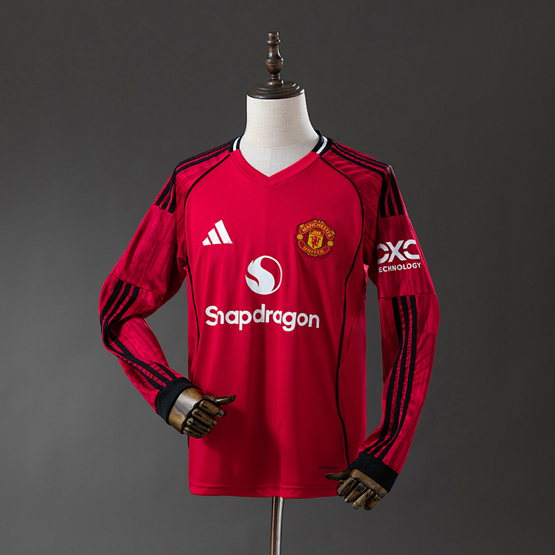 M-U 25/26 Home Long Sleeve Jersey S-4XL