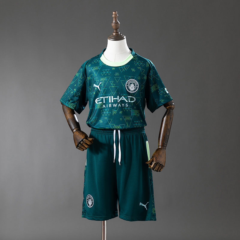 Manchester City 25/26 Fourth Away Kids Kit Jersey SIZE 16-28