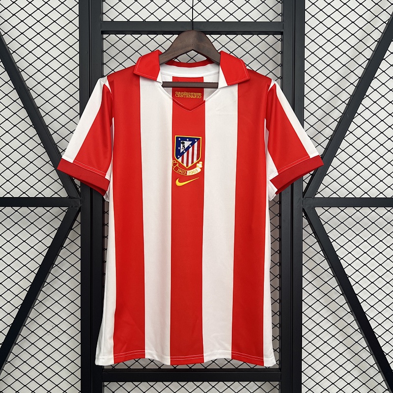 Retro Atletico Madrid 03/04 Centenary Home Stadium S-XXL