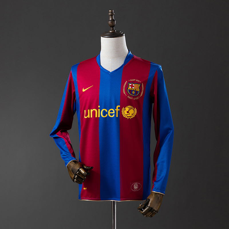 Retro 07/08 Barcelona long sleeves home S-XXL