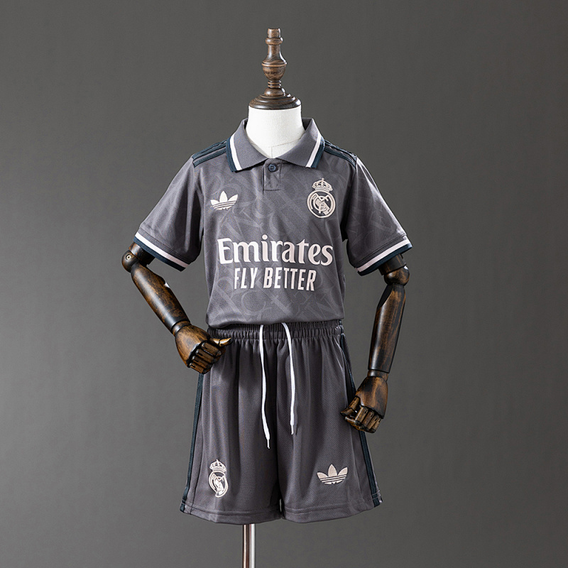 Real Madrid 24/25 Third Away kids kit Jersey SZIE 16-28