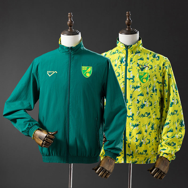 Norwich City Reversible Jacket Windbreaker - Blue & Yellow S-XXL