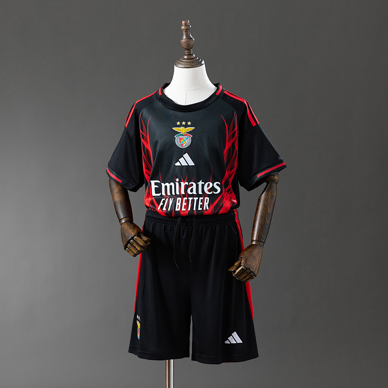 Benfica 25/26 Kids Kit Black Training Jersey Size：16-28