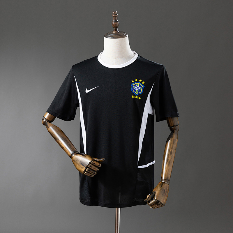 Brazil 2002 Goalkeeper Black Jersey S-XXL