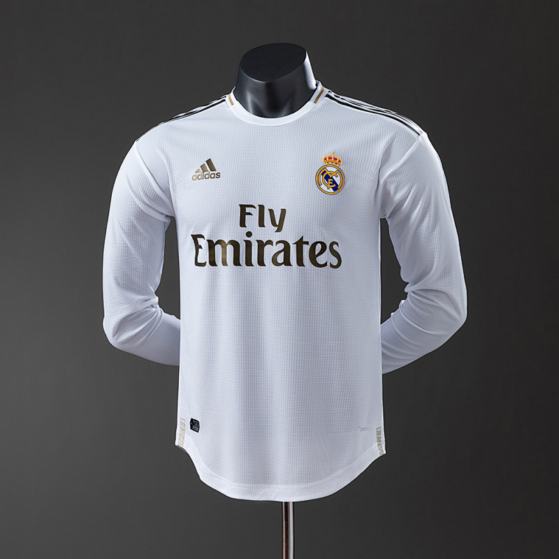 Real Madrid 19/20 Home Long Sleeve Player Version Retro Jersey S-3XL
