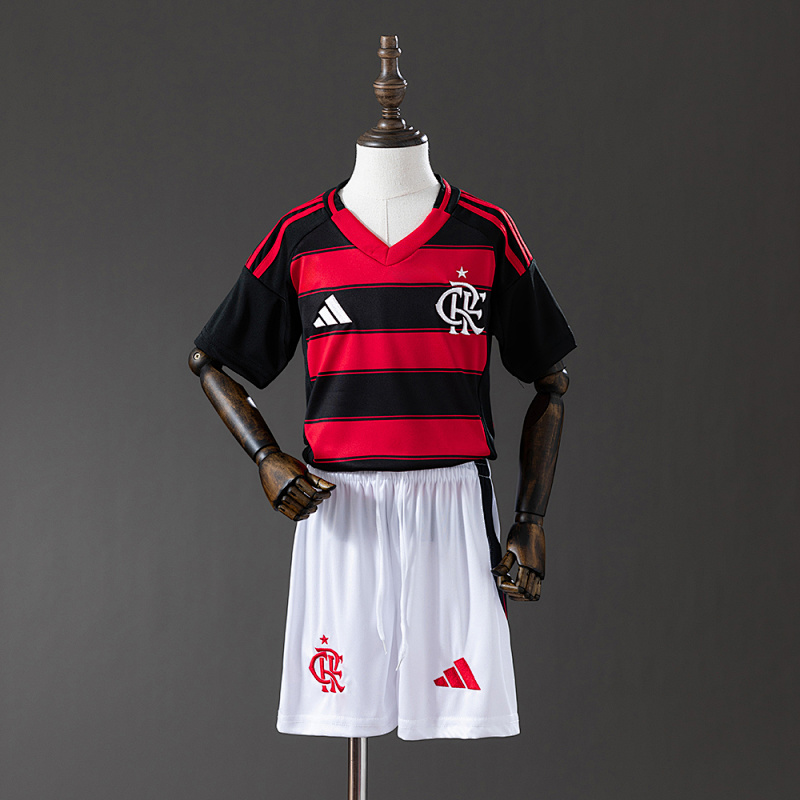 Flamengo 25/26 Home kids kit Jersey SIZE 16-28