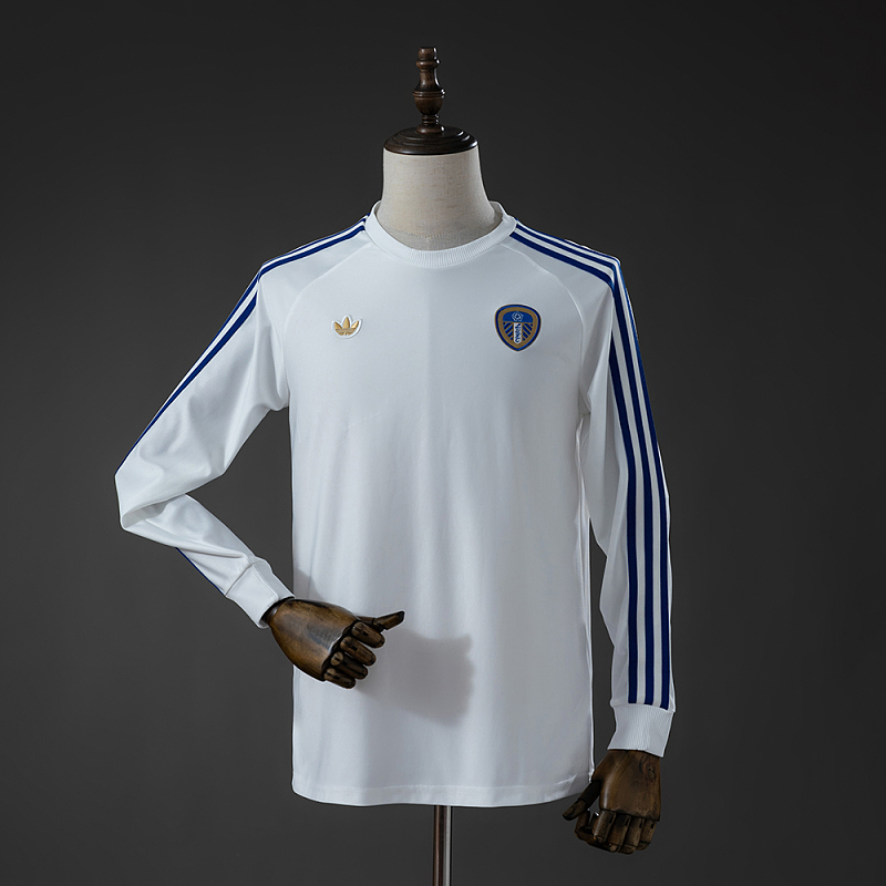 Leeds United Terrace Icons White Long Sleeve T-Shirt S-XXL
