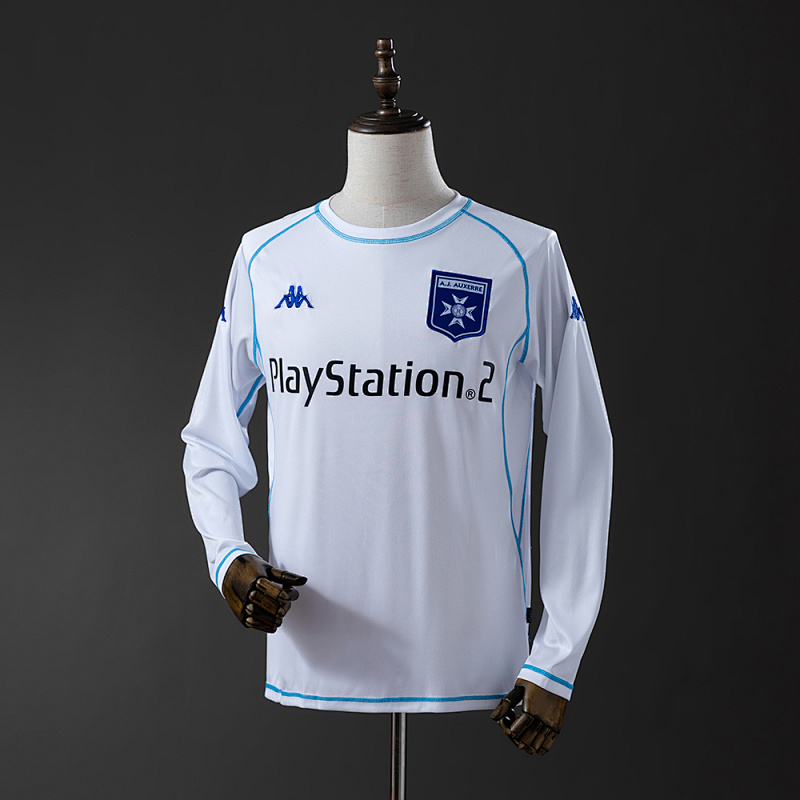 Auxerre 03/04 Home Long Sleeve Retro Jersey S-XXL