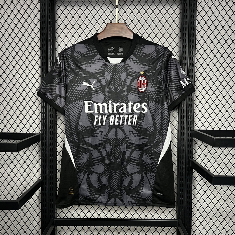 AC Milan 2024/25 Goalkeeper Jersey Black S-XXL