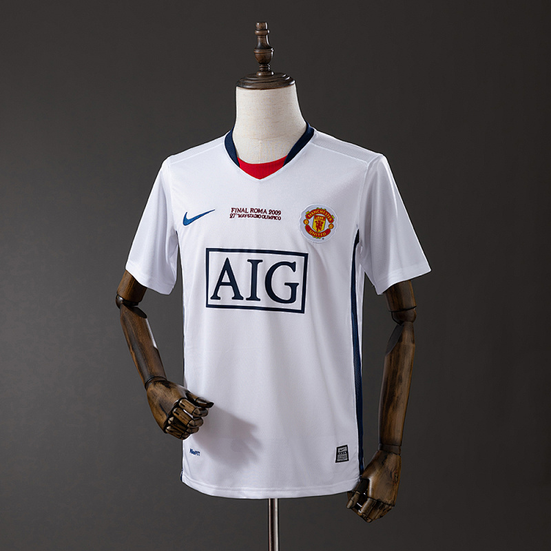 Retro Manchester United 08/09 Champions League away white S-XXL