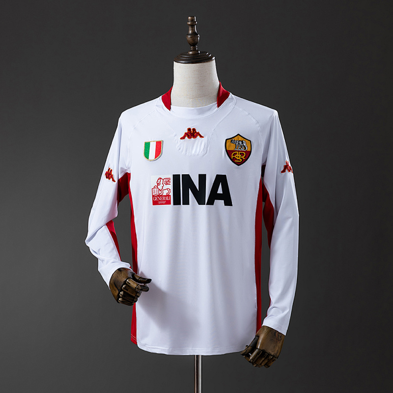 Roma 2001/02 Away Long Sleeve Retro Jersey S-XXL
