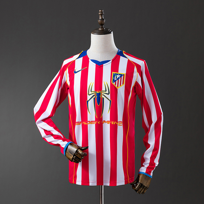Atletico Madrid 04/05 Home Long Sleeve Retro Jersey S-XXL