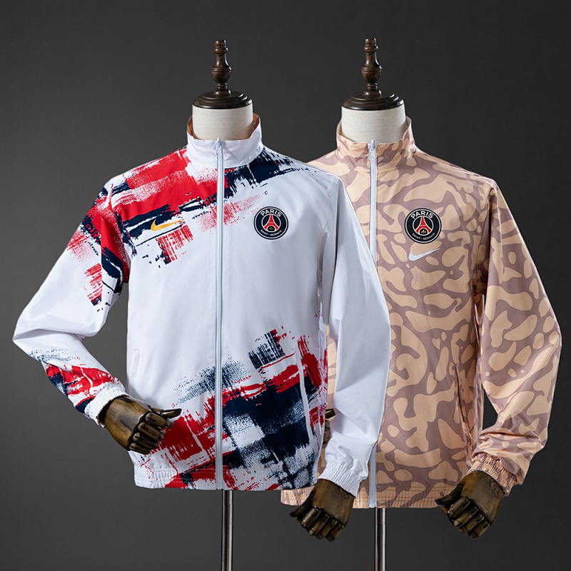 PSG Reversible Jacket Windbreaker - White & Brown S-XXL