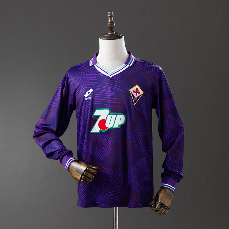 Fiorentina 92/93 Home Long Sleeve Retro Jersey S-XXL