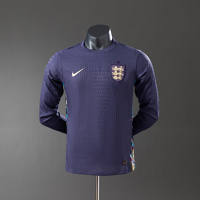 England 2024 Away Long Sleeve Player Version Jersey S-3XL