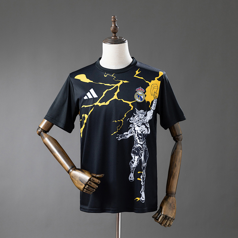 Real Madrid 25/26 Avengers - Pre-Match(Black) Jersey S-4XL