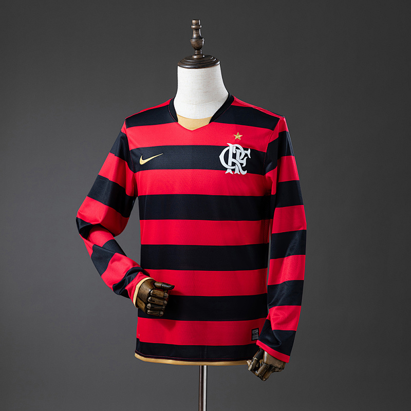 Flamengo 08/09 Home Long Sleeve Retro Jersey S-XXL